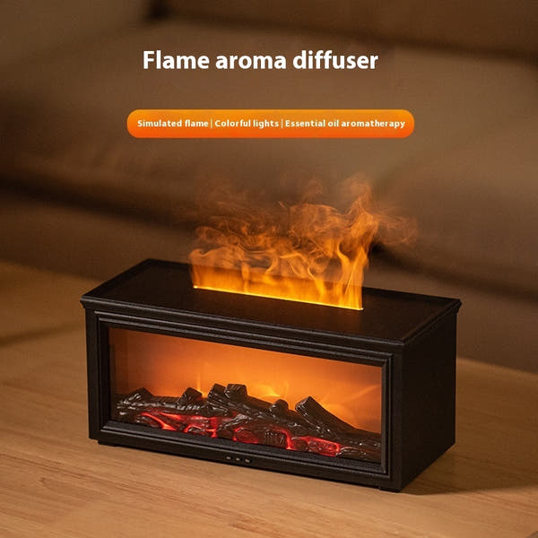 Simulation 3d Fireplace Flame Aroma Diffuser Household Desk